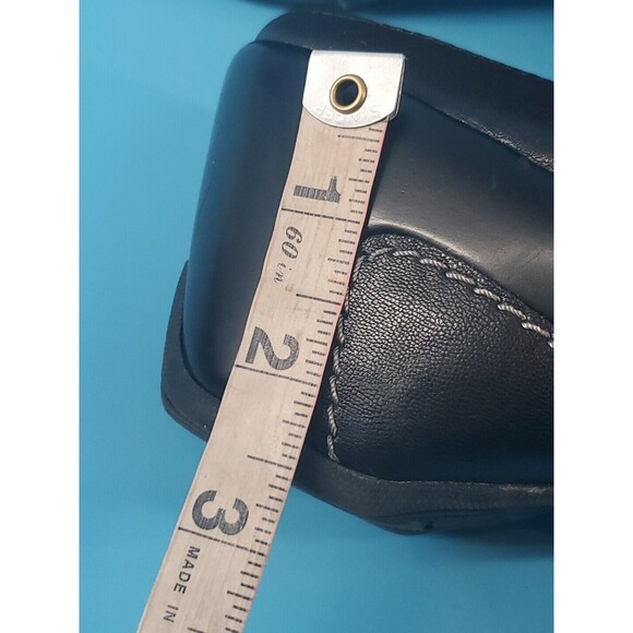 Womens Peep Toe Cloggs Sz 7 Floral Cut Out Boho Black Leather White Mountain - Picture 12 of 12